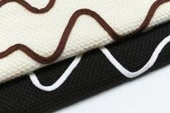 3D Wave Line Applique Knit Sweater