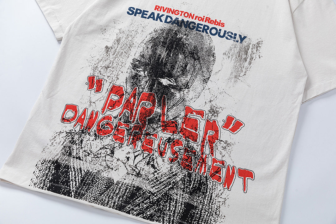 RRR123 Speak Dangerously Graphic Short‑Sleeve T‑Shirt