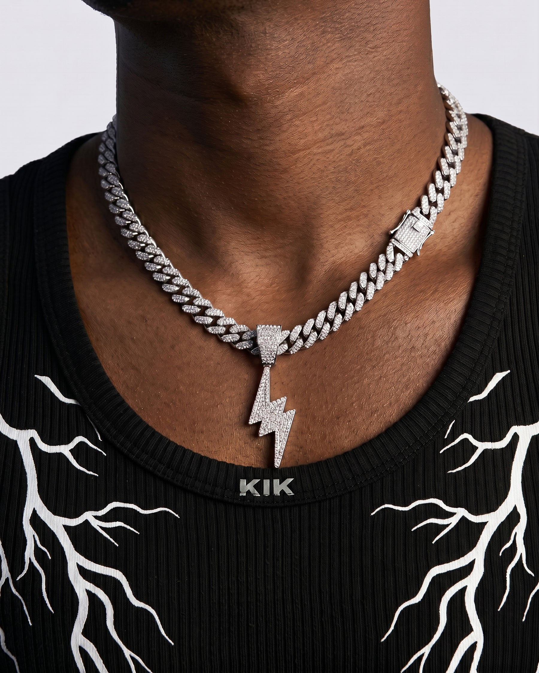 LIGHTNING Series | Pendant Cuban Chain Necklace
