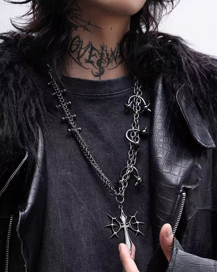 Punk Gothic Subcultural Vintage Cross Necklace