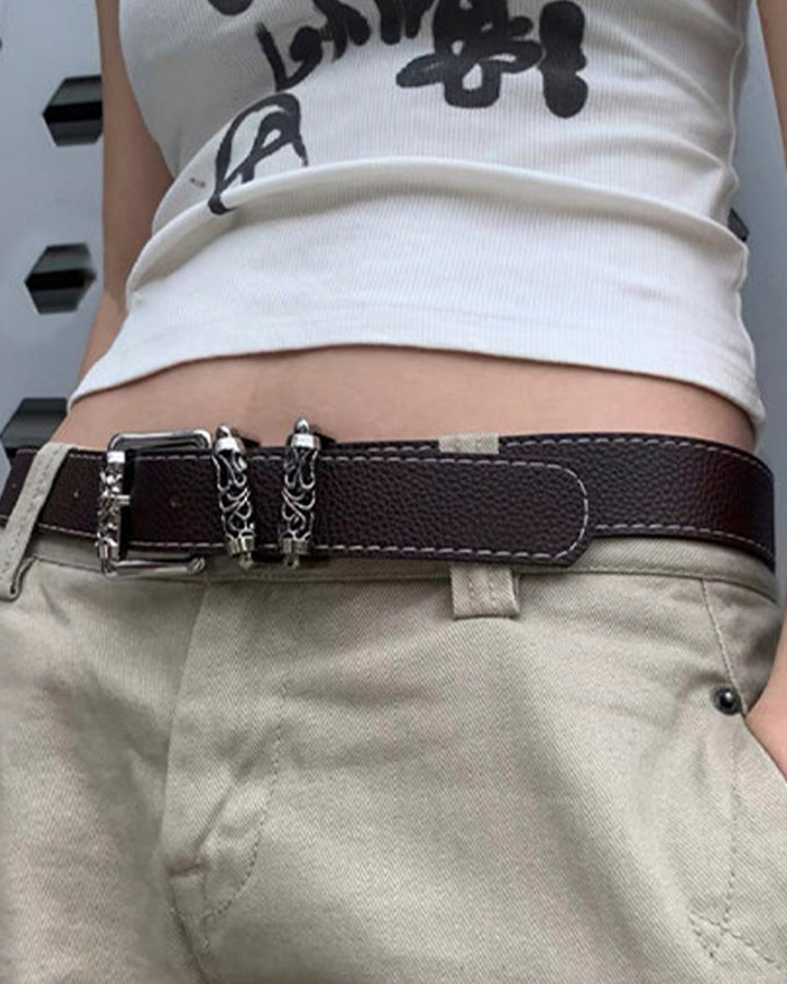 Trendy Roller Hollow Vine Pattern Belt