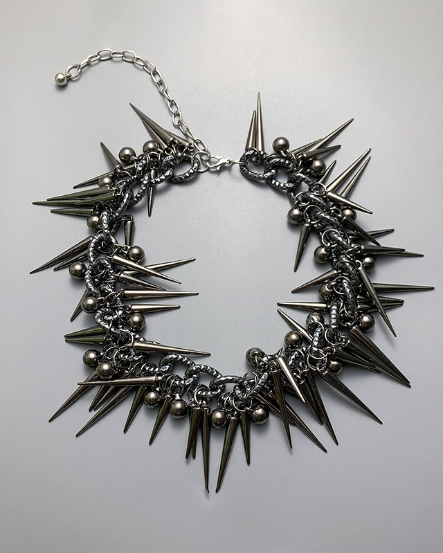 Studded Bead Tassel Abaya Necklace