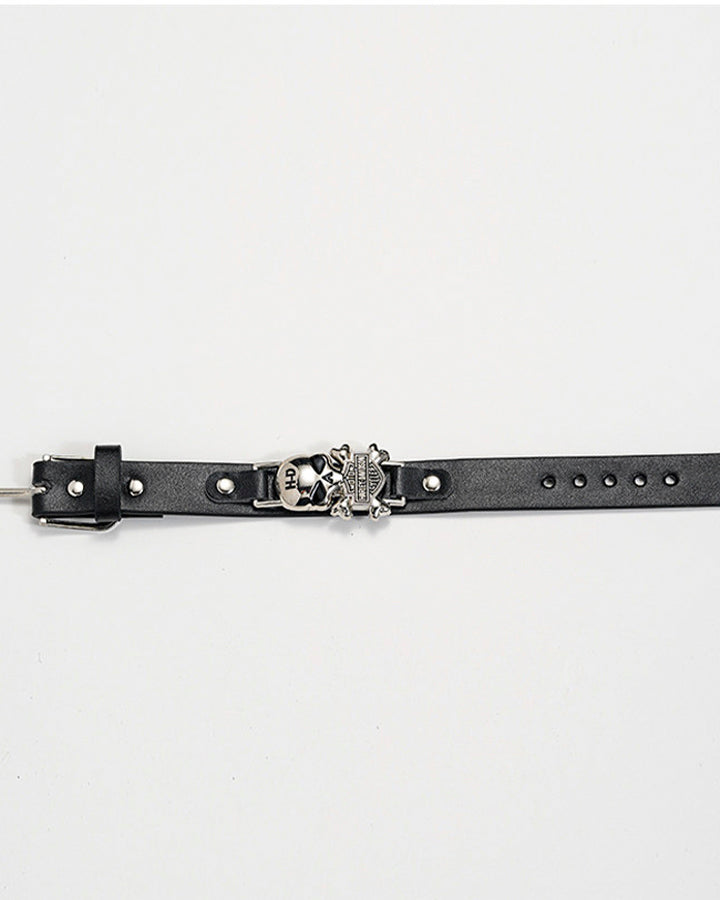 Vintage Skull Buckle Punk Bracelet