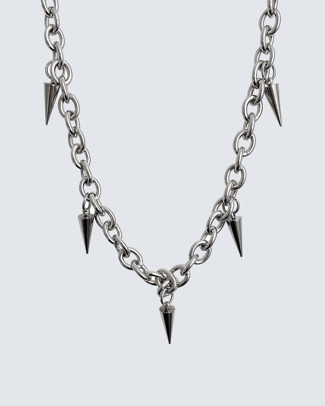 Hip-Hop Pearl Spike Necklace
