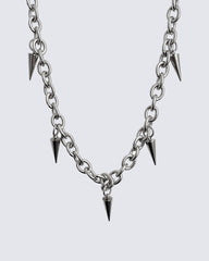 Hip-Hop Pearl Spike Necklace