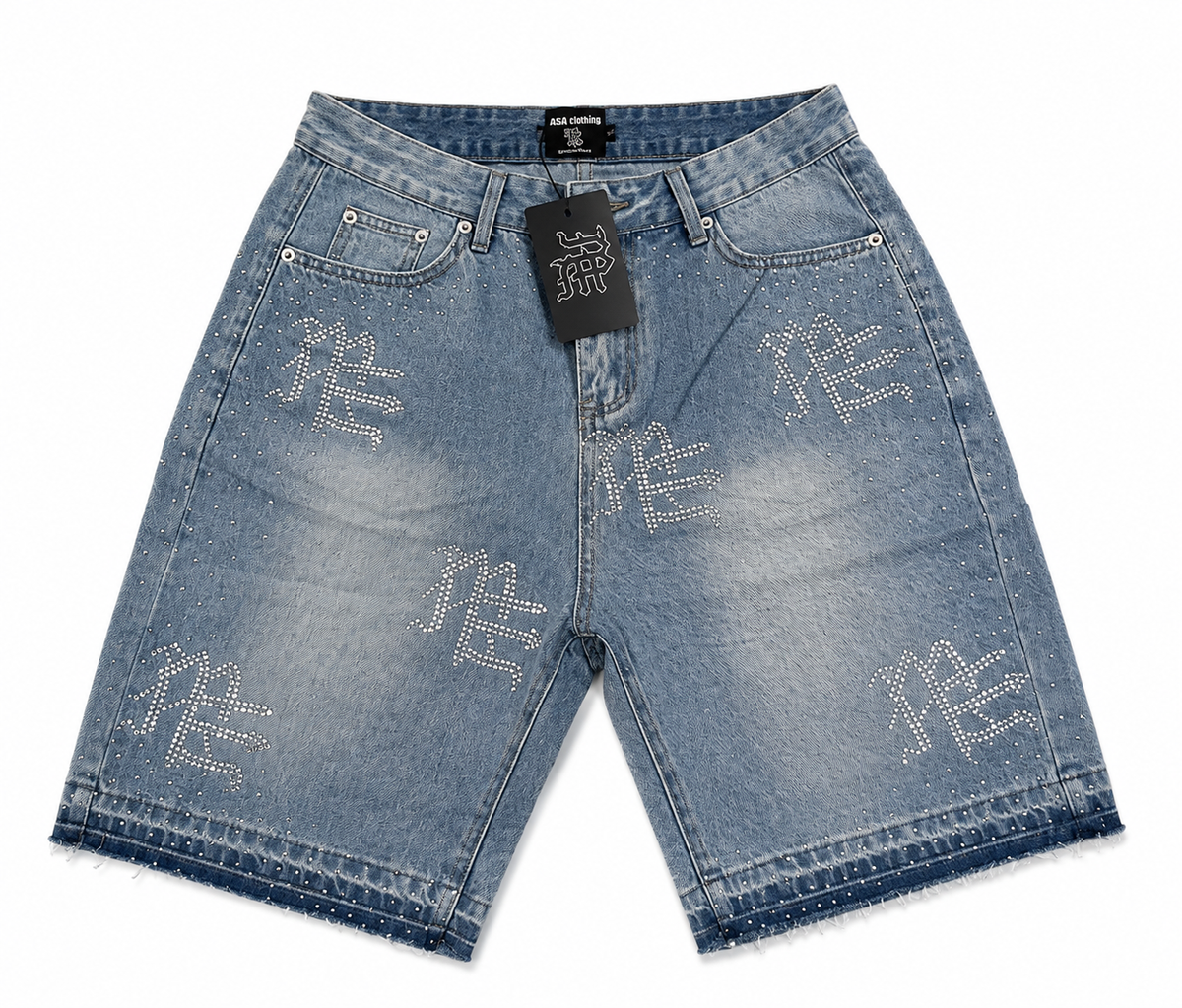 Mixed Emotions Denim Shorts Light Blue