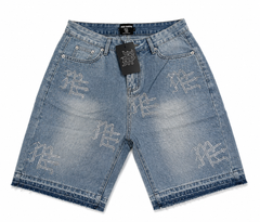 Mixed Emotions Denim Shorts Light Blue