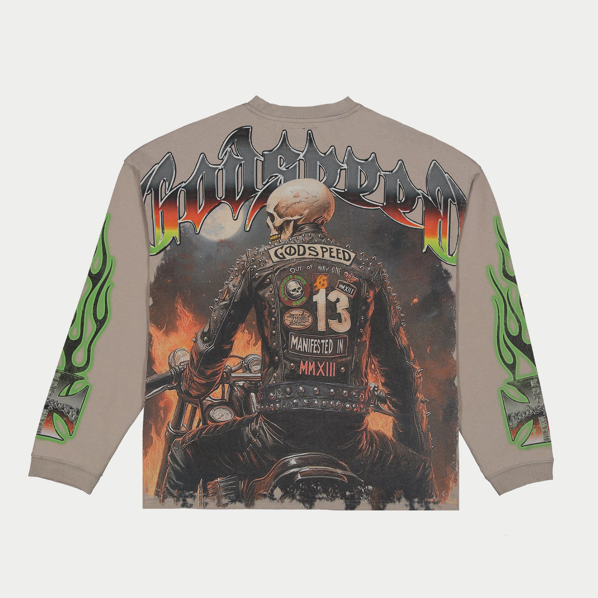 Biker Nation T-Shirt (Stone Grey)