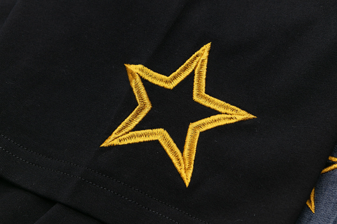 Number 08 Patch Embroidered Contrast Collar Polo Tee