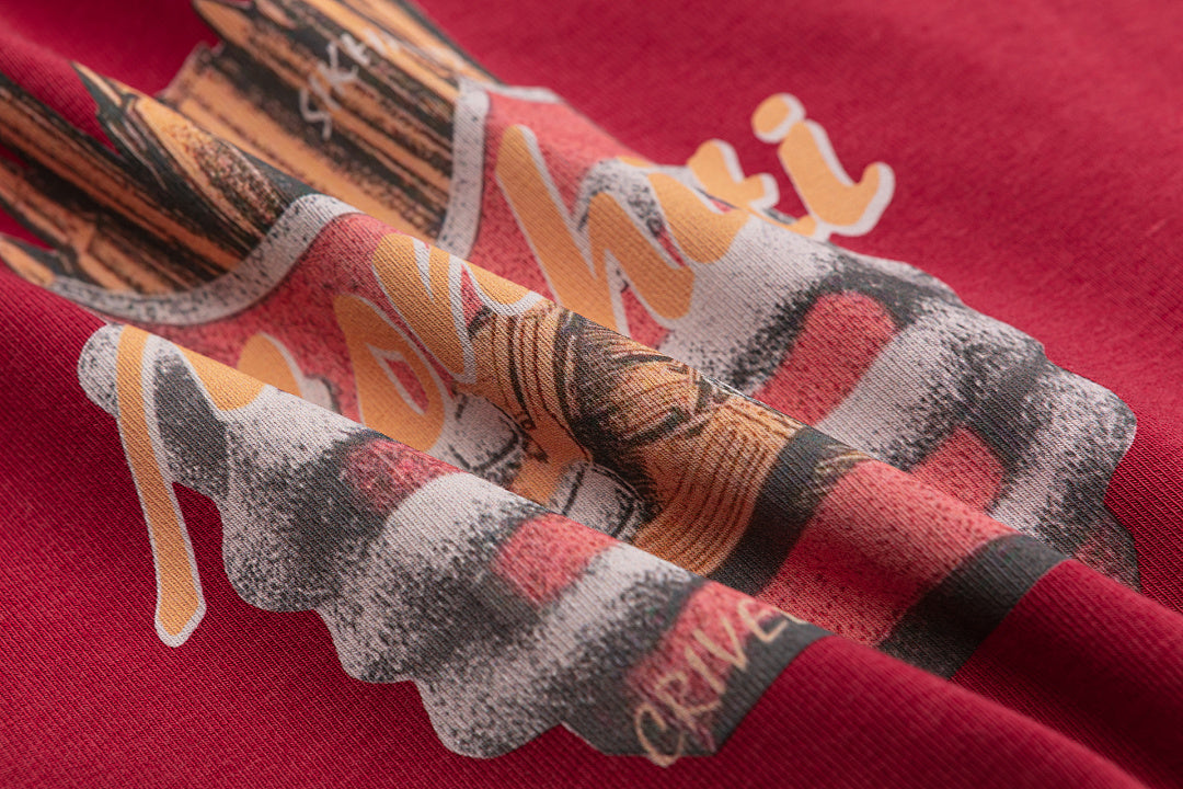 Notch Neck Skeleton French Fries Graphic Cropped Tank