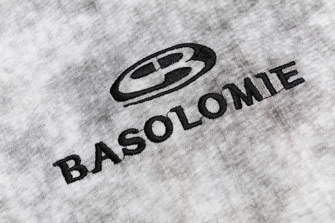 Wash Dye Logo Embroidered Contrast Trim Slim Tee