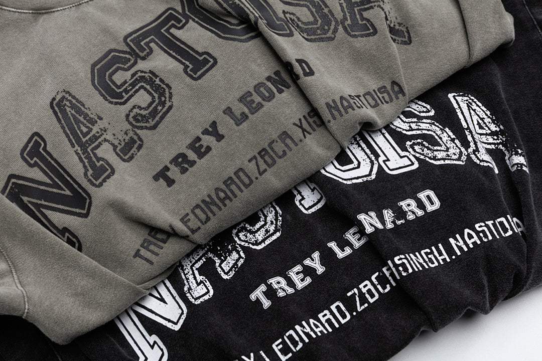 Washed Vintage Letter Twist Front Cut‑Off Tank Top
