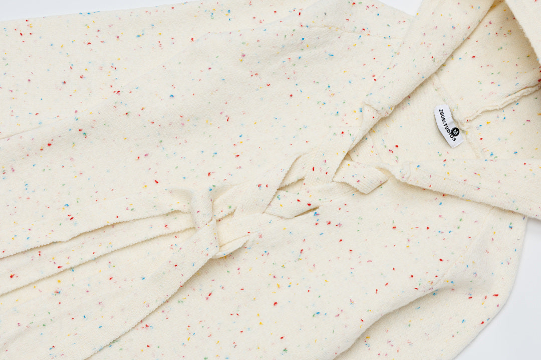 Speckled Kn Hoodie Cat‑Ear Lace‑Up Design