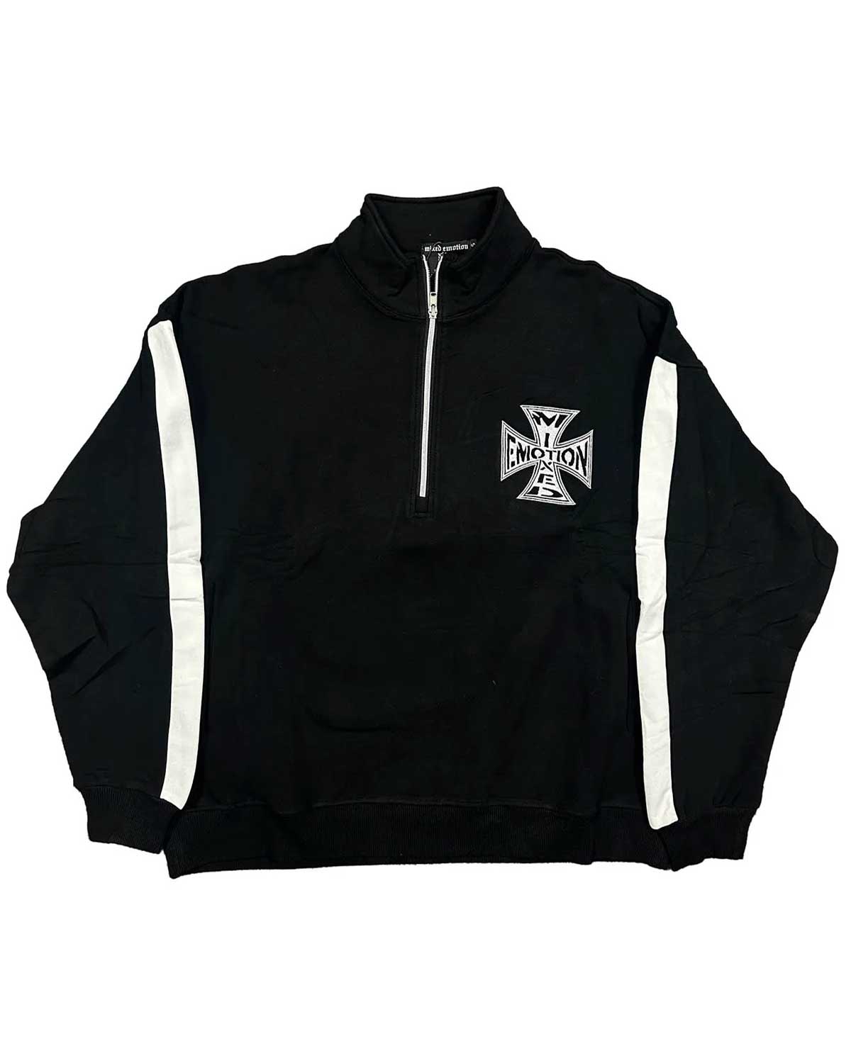 Mixed Emotions Quarter Zip Up Jacket Black