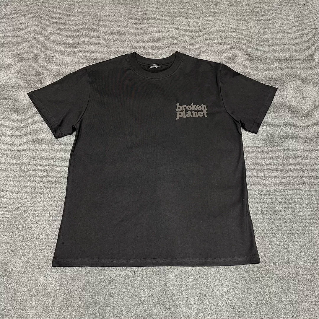 Broken Planet Leisure Foam Letter Printed Loose Cotton Short sleeved T-shirt