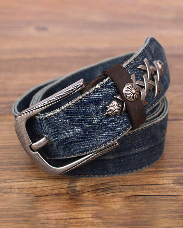 Punk Rock Studded Versatile Leather Belt