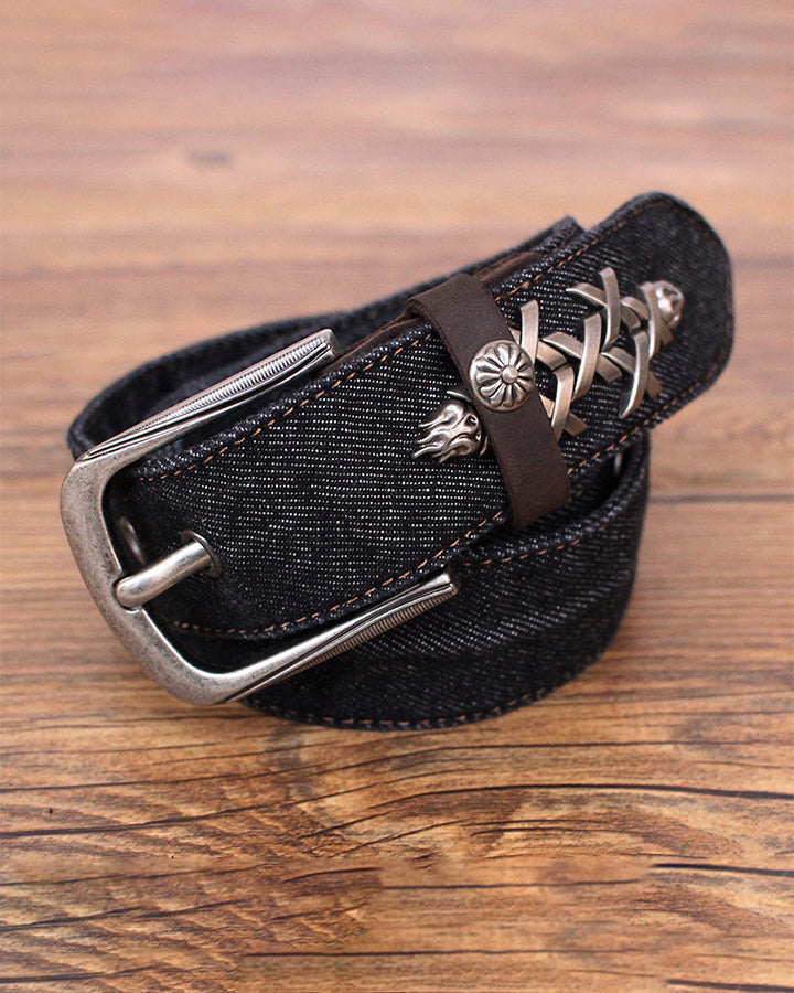Punk Rock Studded Versatile Leather Belt