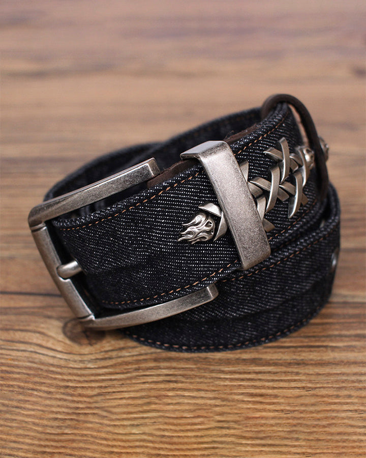 Punk Rock Studded Versatile Leather Belt