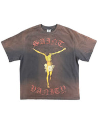 Saint Vanity Crucified Tee Washed Brown