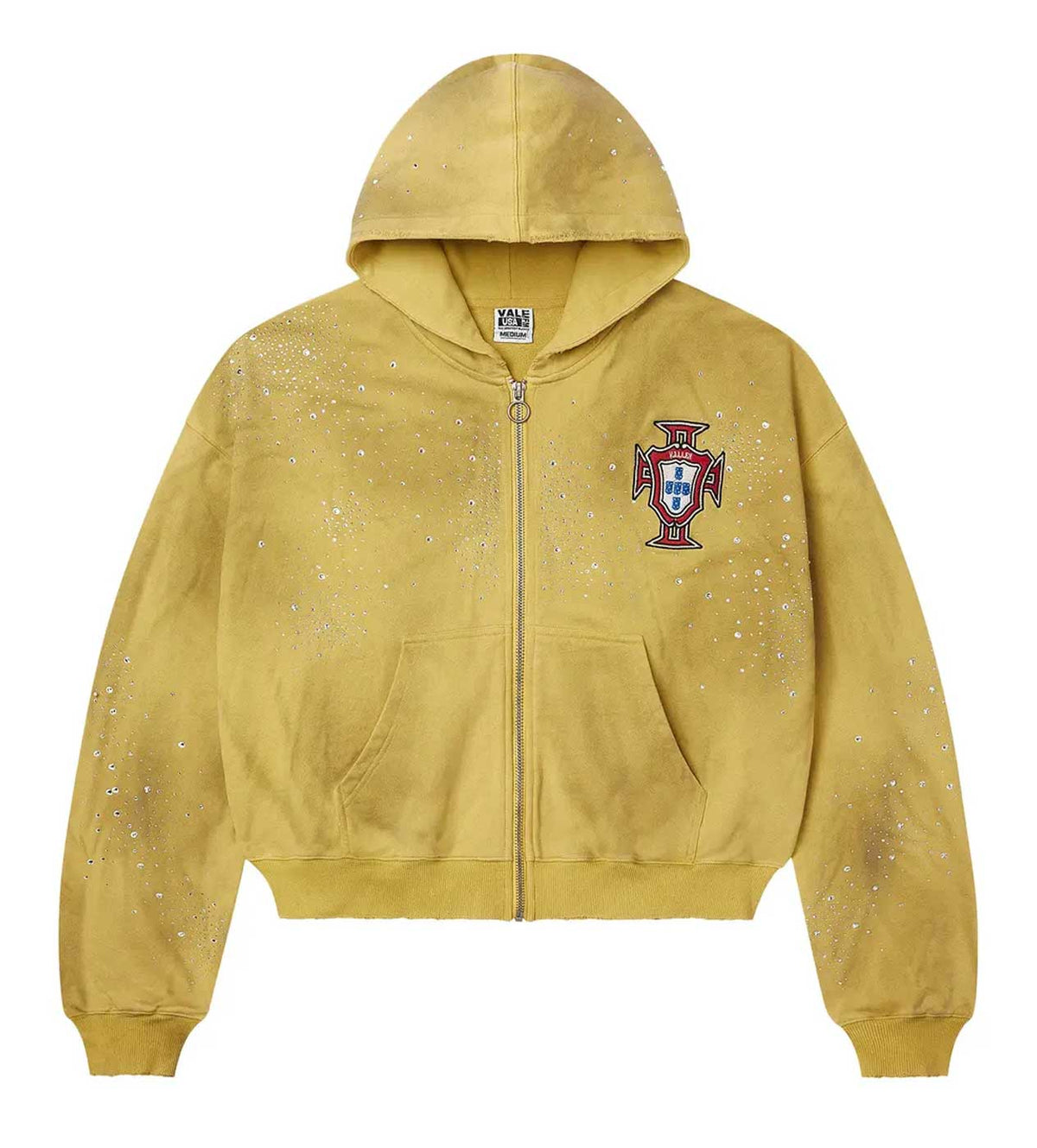 Vale Forever Sun Clustered Zip Up Hoodie Yellow