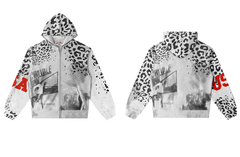 Vale Forever Leopard Tie-Dye Full Zip Hoodie
