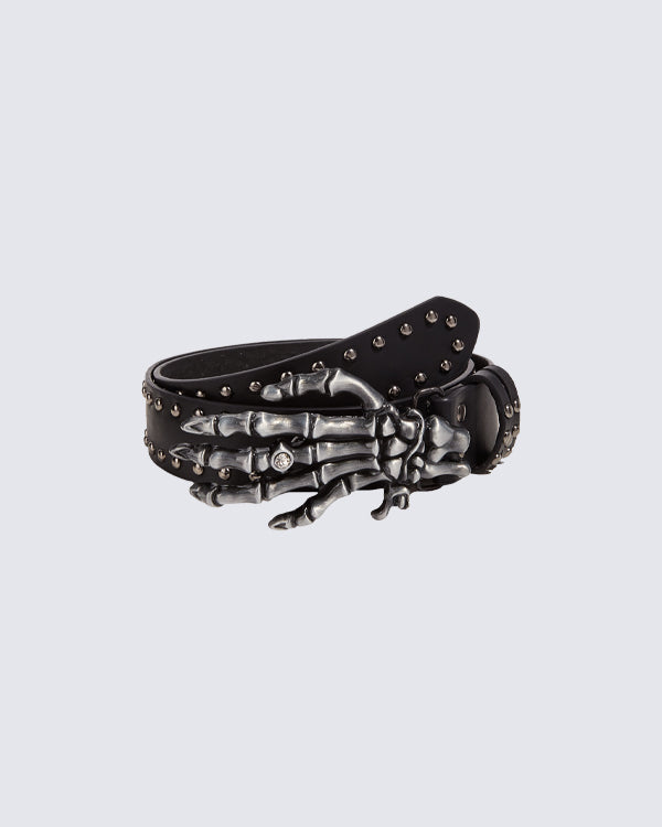 New Skeleton Hand Studded Belt