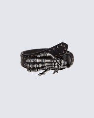 New Skeleton Hand Studded Belt