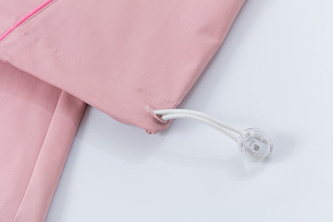 Contrast Stitch Drawstring Wide Leg Pants