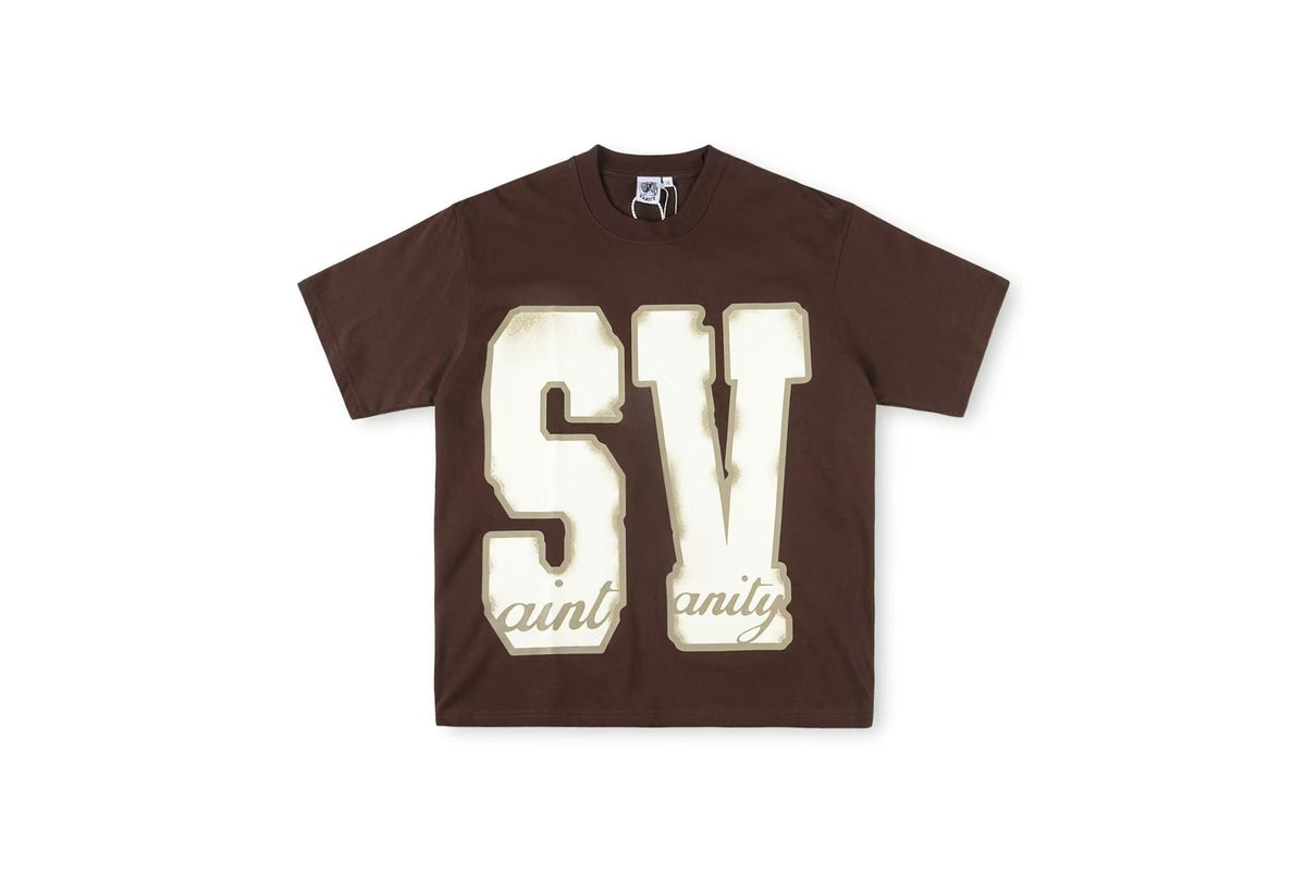 Saint Vanity Logo Tee Brown