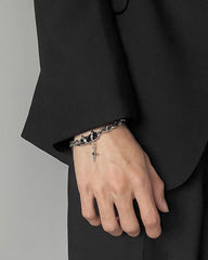 Gothic Cross Charm Bracelet
