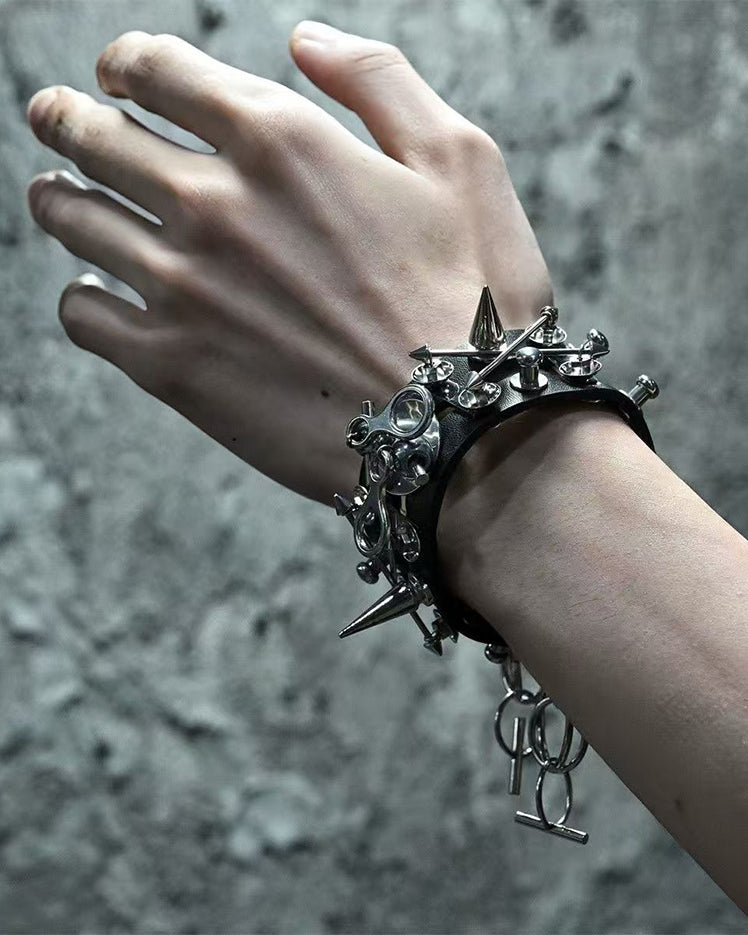 Subcultural Dark Studded Bracelet
