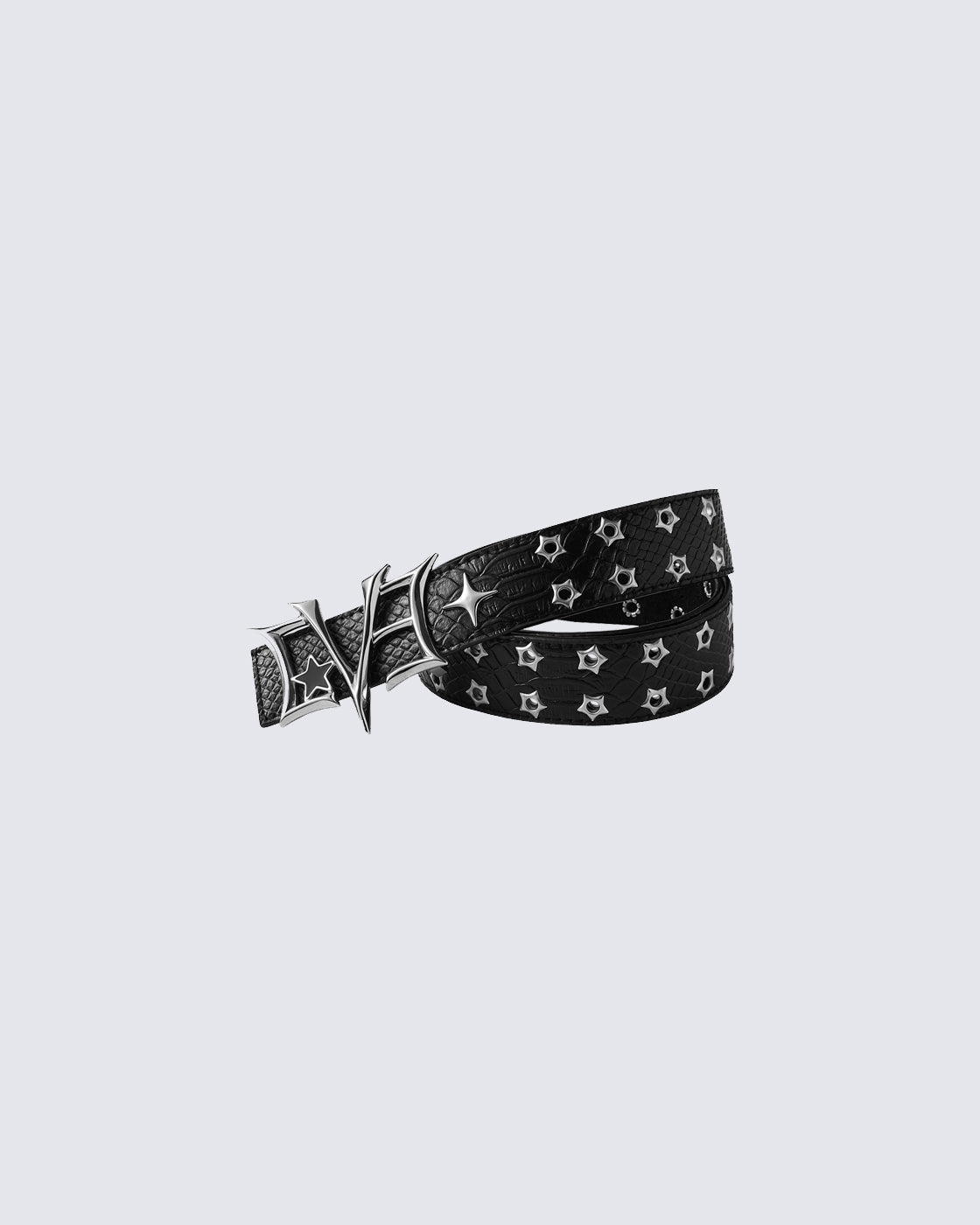 Retro Star Stud PU Leather Belt
