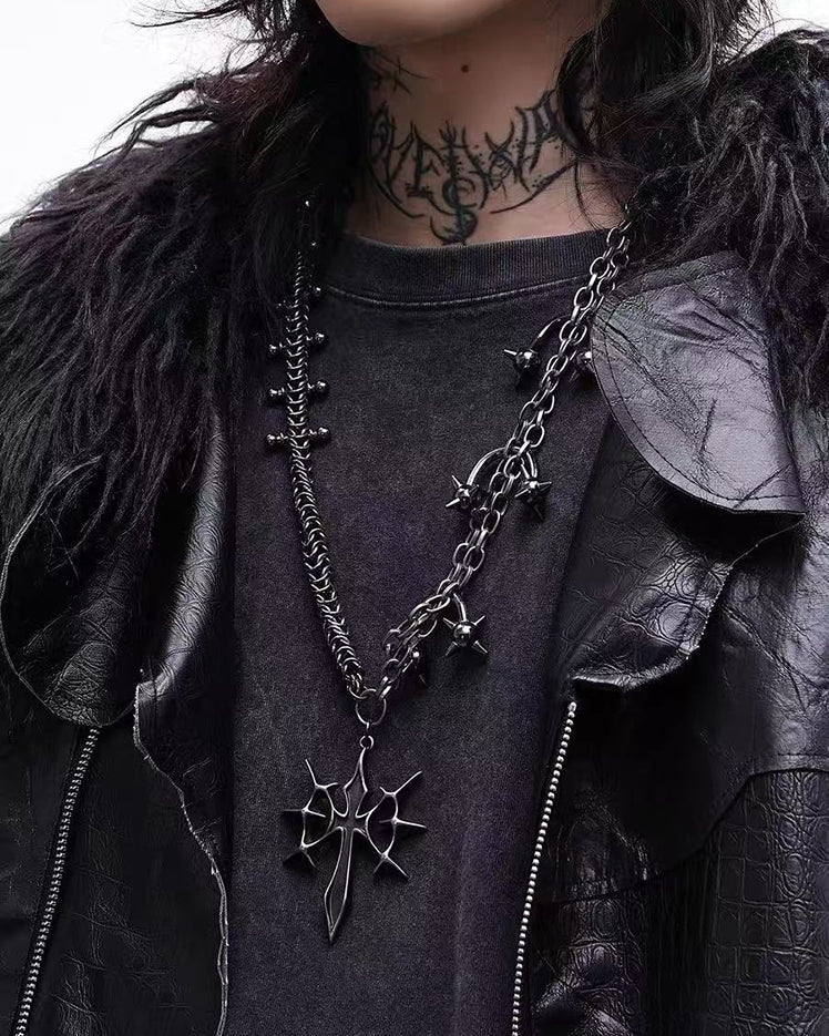 Punk Gothic Subcultural Vintage Cross Necklace
