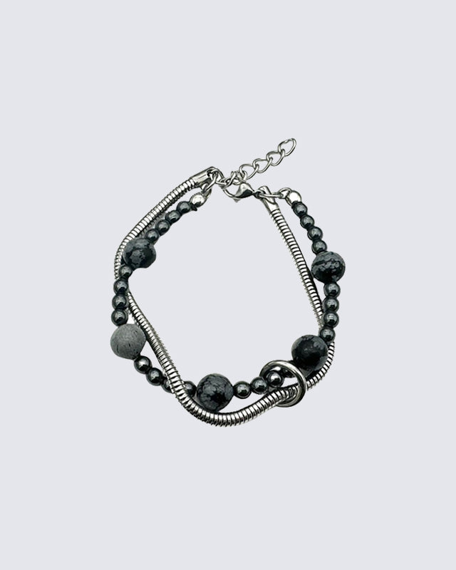 Layered Beaded Chain Bracelet