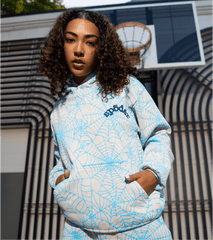 Sp5der AOP Web Hoodie Heather Grey