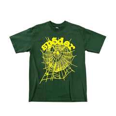 Sp5der Green Yellow Web Tee