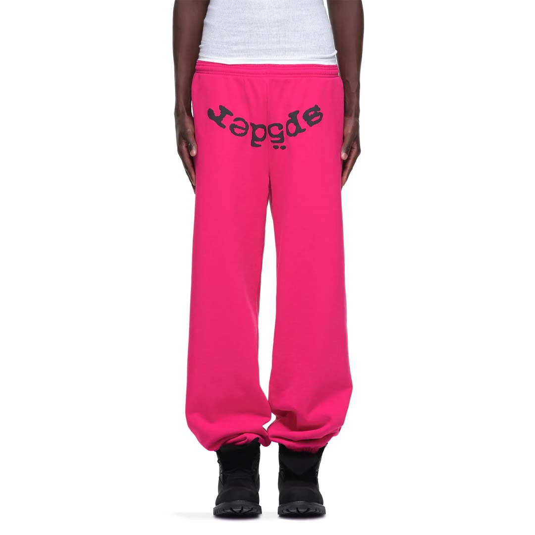 Sp5der Legacy Sweatpants Pink Black