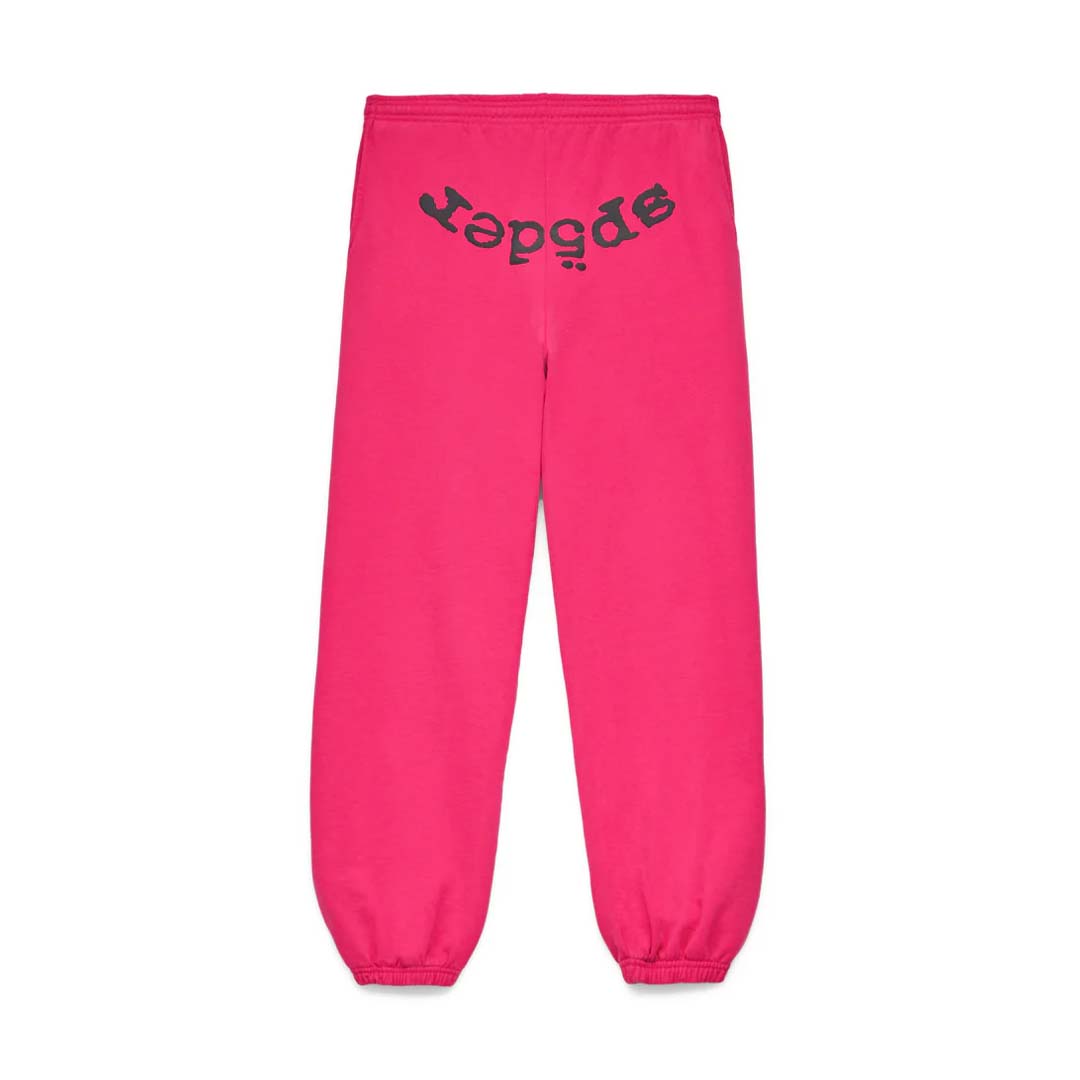 Sp5der Legacy Sweatpants Pink Black