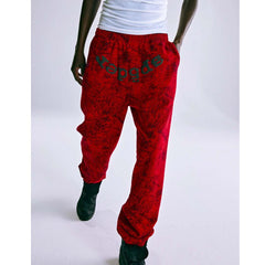 Sp5der OG Tree Camo Sweatpants Red