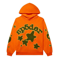Sp5der Orange Beluga Hoodie