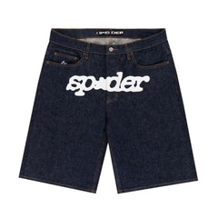 Sp5der V3 Logo Denim Short Indigo