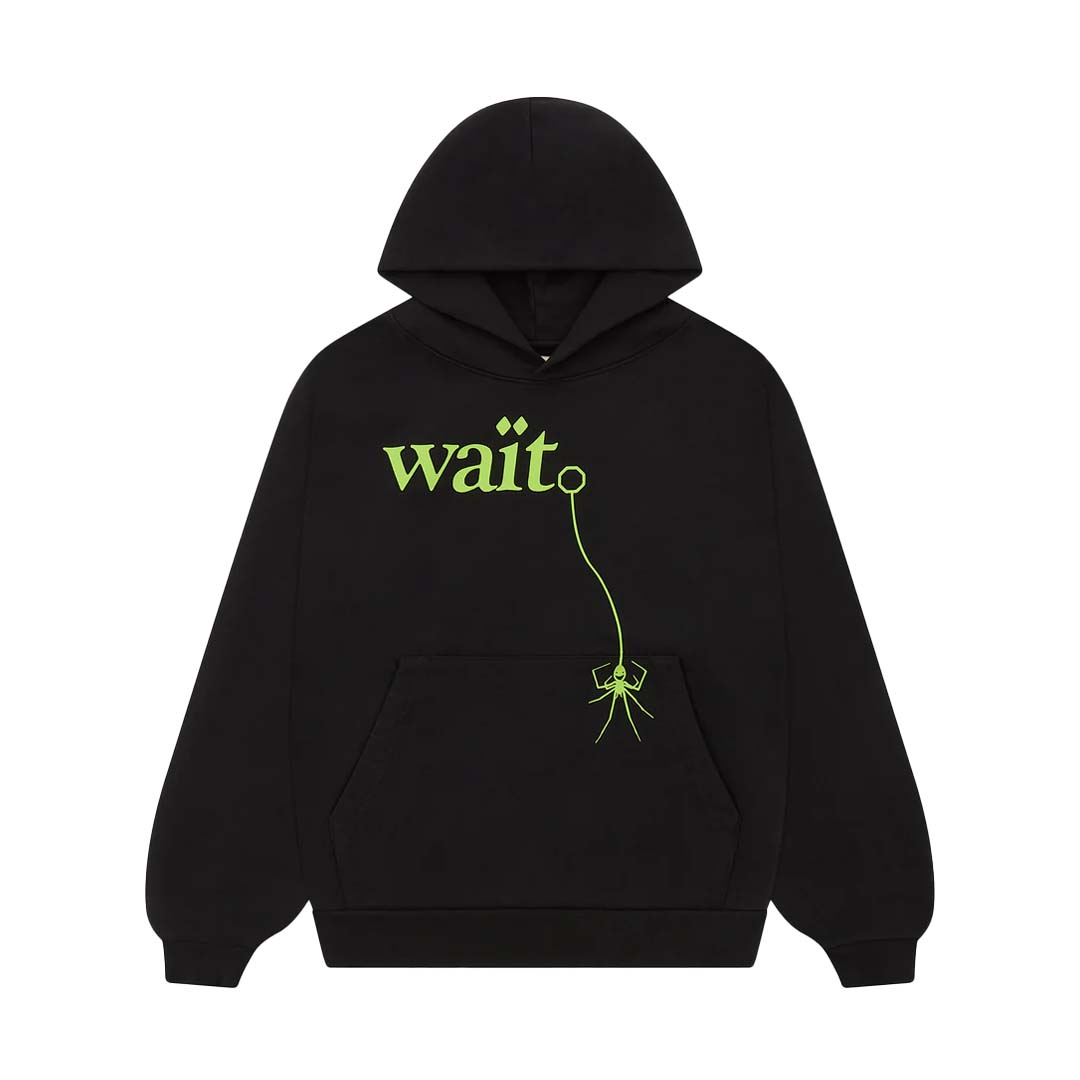 Sp5der Wait Hoodie Black