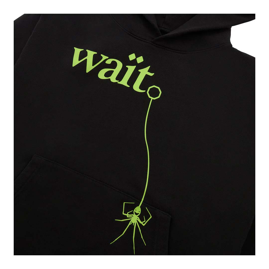 Sp5der Wait Hoodie Black