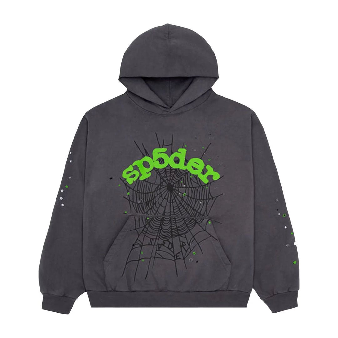 Sp5der Wait Web Hoodie 'Slate Grey'