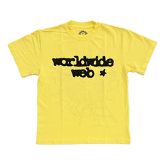 Sp5der Worldwide Web Yellow Tee